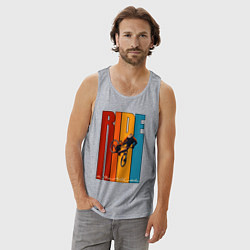 Майка мужская хлопок MTB - ride, цвет: меланж — фото 2