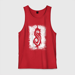 Майка мужская хлопок Slipknot logo, цвет: красный