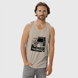 Майка мужская хлопок Mazda RX7, цвет: миндальный — фото 2