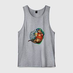 Мужская майка Бенгальский кот киноман с попкорном