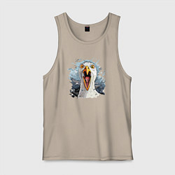 Мужская майка Чайка орет - морской принт