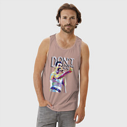 Майка мужская хлопок Coloured Freddie, цвет: пыльно-розовый — фото 2