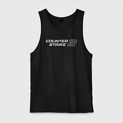 Майка мужская хлопок Counter Strike 2 лого, цвет: черный