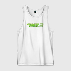 Мужская майка Counter strike 2 green logo
