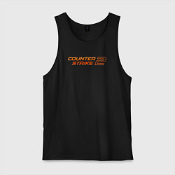 Мужская майка Counter strike 2 orange logo