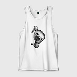 Мужская майка Ленивец выглядывает