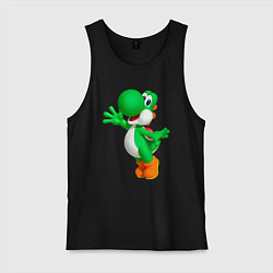 Майка мужская хлопок Йоши приветствует, цвет: черный