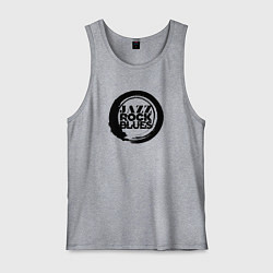 Майка мужская хлопок Jazz rock blues 1, цвет: меланж