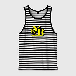 Майка мужская хлопок Young Boys sport fc, цвет: черная тельняшка