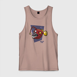 Майка мужская хлопок Морской чёрт, цвет: пыльно-розовый