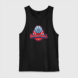 Майка мужская хлопок Basketball game, цвет: черный