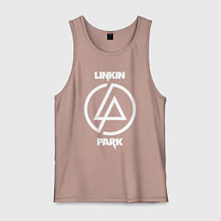 Майка мужская хлопок Linkin Park logo, цвет: пыльно-розовый