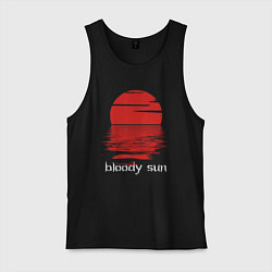Майка мужская хлопок Bloody sun, цвет: черный