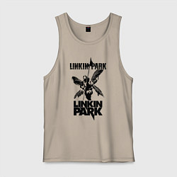 Майка мужская хлопок LP - hybrid theory, цвет: миндальный