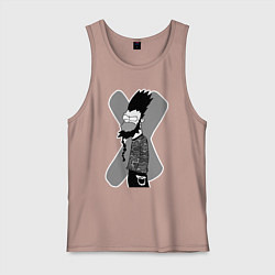 Майка мужская хлопок Static x - Homer Simpson, цвет: пыльно-розовый