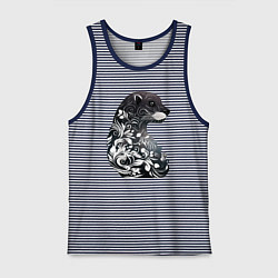 Мужская майка Цветочная выдра