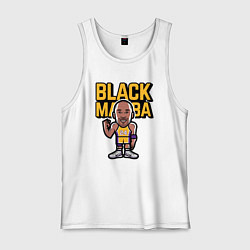 Майка мужская хлопок Kobe black mamba, цвет: белый