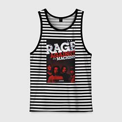 Майка мужская хлопок RATM - all group, цвет: черная тельняшка