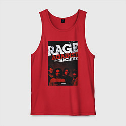 Майка мужская хлопок RATM - all group, цвет: красный