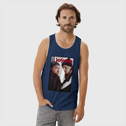 Майка мужская хлопок Jay and Silent Bob, цвет: тёмно-синий — фото 2