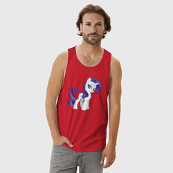 Майка мужская хлопок Рарити из My Little Pony в кино, цвет: красный — фото 2