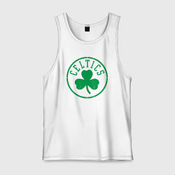 Майка мужская хлопок Boston Celtics clover, цвет: белый