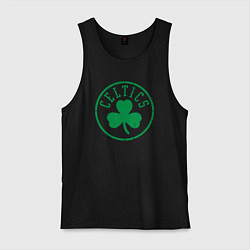 Майка мужская хлопок Boston Celtics clover, цвет: черный