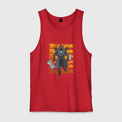 Майка мужская хлопок Титан Камерамен, цвет: красный