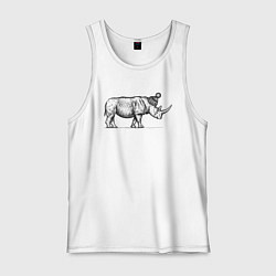 Мужская майка Носорог стильный в профиль