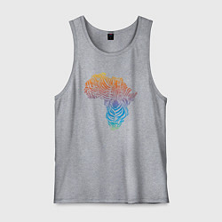 Майка мужская хлопок Разноцветная зебра, цвет: меланж