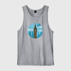 Майка мужская хлопок Биг-бен, цвет: меланж