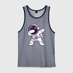 Майка мужская хлопок Космонавт dab, цвет: синяя тельняшка