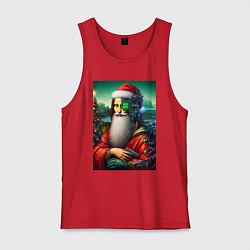 Мужская майка Mona Lisa in Santa costume - cyberpunk