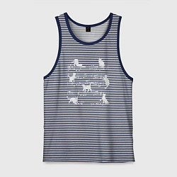 Мужская майка Котики и ноты