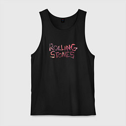 Майка мужская хлопок The Rolling Stones - logo, цвет: черный