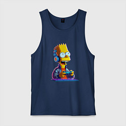 Мужская майка Bart is an avid gamer