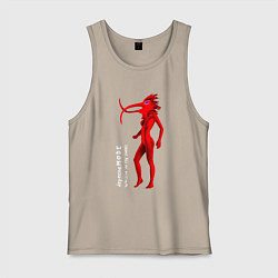 Майка мужская хлопок Depeche Mode - WIMS птица, цвет: миндальный