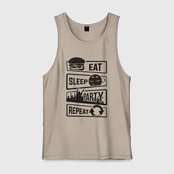 Мужская майка Есть спать вечеринка