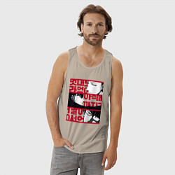 Майка мужская хлопок Solo leveling characters, цвет: миндальный — фото 2