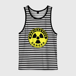 Мужская майка Danger radiation sign