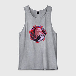 Майка мужская хлопок Power - охотница на демонов, цвет: меланж