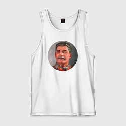 Майка мужская хлопок Stalin color, цвет: белый