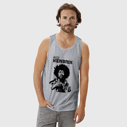Майка мужская хлопок Johnny Allen Hendrix, цвет: меланж — фото 2