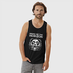 Майка мужская хлопок Bring Me the Horizon rock panda, цвет: черный — фото 2
