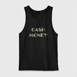 Майка мужская хлопок Cash money, цвет: черный