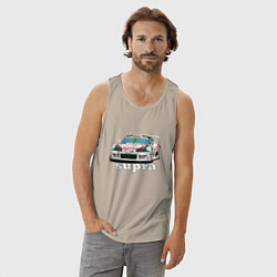 Майка мужская хлопок Toyota Supra Castrol 36, цвет: миндальный — фото 2