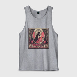 Майка мужская хлопок Индийская девушка - абстракция, цвет: меланж