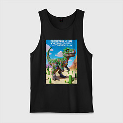 Мужская майка Minecraft and beersaur - ai art collaboration