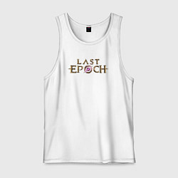 Майка мужская хлопок Logo Last Epoch, цвет: белый