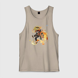 Майка мужская хлопок Ип Ка Мин из Геншин Импакт, цвет: миндальный